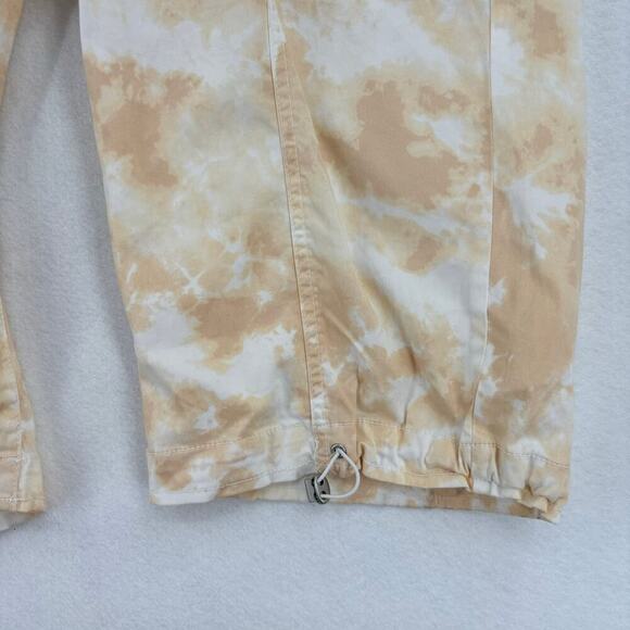 Lane Bryant Cargo Capri Pants Tie Dye Cream Peach Stretchy Modal Blend Size 20 - Picture 6 of 12